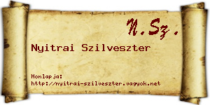 Nyitrai Szilveszter névjegykártya